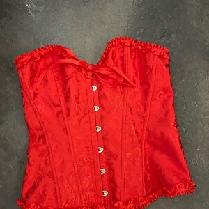 Elegant Red Corset Top